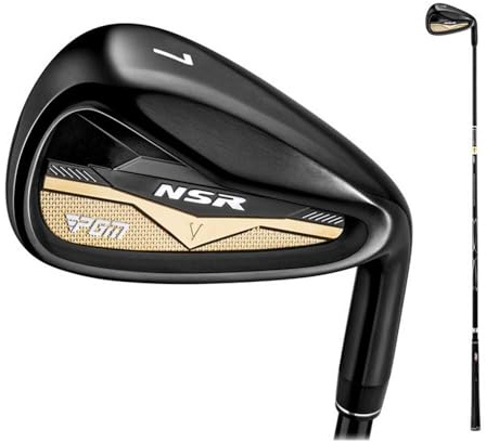 Fers de golf pour homme #7 Fer de club de golf 4 5 degrés avec tige en graphite/acier (#7, tige en graphite R)