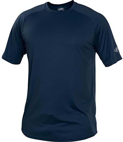 Rawlings | Men's Crew Neck Tech Short Sleeve Shirt | Navy | Large