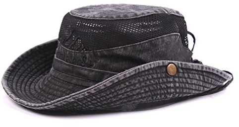 KeepSa Para Mujer para Hombre Sombrero para el Sol de Algodón de ala Ancha Bucket Hat Safari Boonie Hat Verano Protección UV Plegable Pesca Hat