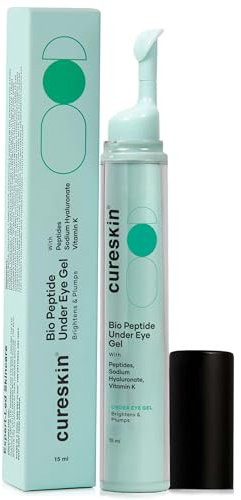 Cureskin Under Eye Gel for Dark Circles for Women and Men | Bio-Peptide Under Eye Gel to Reduce Dark Circles, Puffiness & Wrinkles | Under Eye Cream for Men and Women