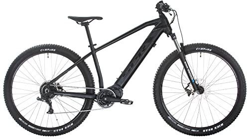 Multibrand Distribution SPR E-MTB Pulse 29 tums mountainbike elcykel, batteri 12,5 Ah, mittmotor, 9 hastigheter (48 cm ram, svart)