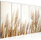 Runa Art Wandbild XXL Boho pampasgras Wohnzimmer Schlafzimmer 200 x 80 cm Beige 5 Teilig - Made in Germany - 044455a