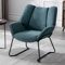 Ya-Home Fauteuils de Salon Moderne pour Chambre Fauteuil Scandinave avec Coussin épais, Fauteuil Salon Confortable, Bleu
