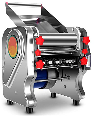 Maker di Pasta elettrica Commerciale, Macchina per Noodle Automatica, Macchina da pressatura a rulli per impasti Pesanti 2 in 1, con Lama da 2 mm/6 mm, per linguine Lasagne