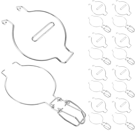 VALICLUD Pinzas de alambre de acero inoxidable de 12 piezas para tarros de conservas, pinzas de sellado reutilizables con diseño de resorte único para un cierre seguro y almacenamiento de alimentos