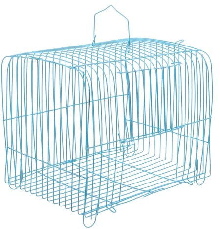 Cage de Transport pour Oiseaux Portable en Fil D’Acier | Intérieur Spacieux, Format Léger pour Voyage, Adapté aux Oiseaux de Compagnie