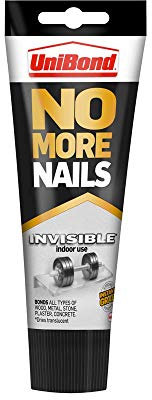 2 X No More Nails Invisible, Heavy-Duty Clear Glue, Strong Glue for Wood, Ceramic, Metal and More, Instant Grab Mounting Adhesive, 1 x 184g Tube