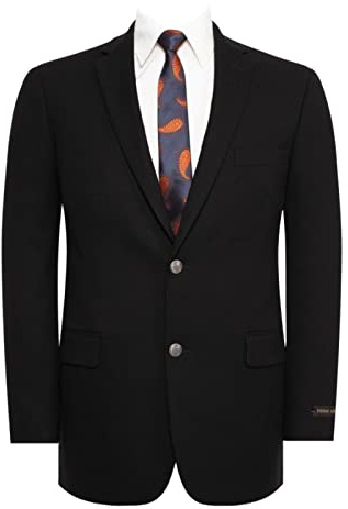 Teemlanny Mens Regular Fit Stretch Plus Size Blazer | 2 button design for office, casual, wedding, party, dinner and formal occasions