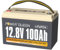 Power Queen 12V 100Ah LiFePO4 Lithium Batterie, 100A BMS, Max.4P4S 20.48kWh Lithium Batterie-System, Max.15000 Tiefe Zyklen, Perfekter Ersatz Blei-Säure-Batterie für Wohnmobile, Caravans, Marine
