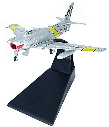 FMOCHANGMDP Military Fighter Alloy Die Cast Model, 1/100 Scale USAF F-86 Sabre Fighter Model, Adult Toys and Decorations, 4.5 x 4.6Inch