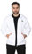 Men's Bowling Mesh Jacket Bowls Club White Fleece Lined Hooded Coat, Bodywarmer, Trouser Waterproof Fabric Windproof Fleece Line Bowls Lawn Jumper Top & Bottom (Hooded Jacket, XL)