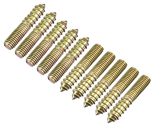 uxcell M8x40mm Hanger Bolts, 24pcs Double Ended Thread Dowel Screws for Wood Furniture Connecting