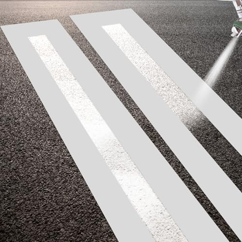 Pochoir de 10 x 224 cm pour parking, 2 packs de pochoirs pliables en silicone réutilisables pour la peinture de lignes de parking et de trottoir pour revêtement en béton asphalte