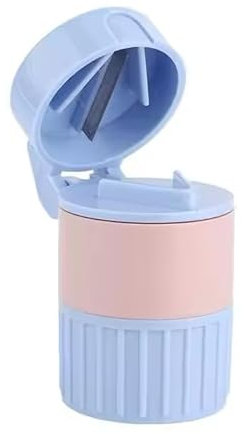 ALL4US® - Taglia Pillole 4 in 1 Polverizzatore di compresse, Divider, Taglierina e Contenitore – Pill Crusher di Alta Qualità per Anziani, Bambini, Animali – Portatile e Facile da Usare
