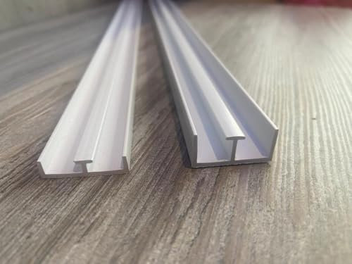 Sliding Door Track Kit, 122cm Length, White Plastic, 6-8mm Glass Door Compatible