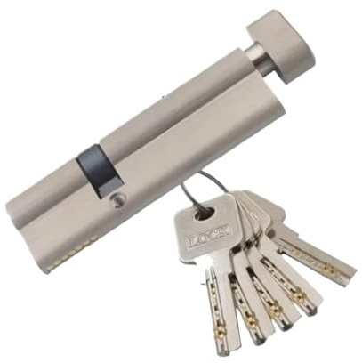 Offset Profile Lock Cylinder Security Door Center Asymmetry Brass Lock Cylinder with knob Aluminum Alloy Eccentric core Height 32mm(30x60T)
