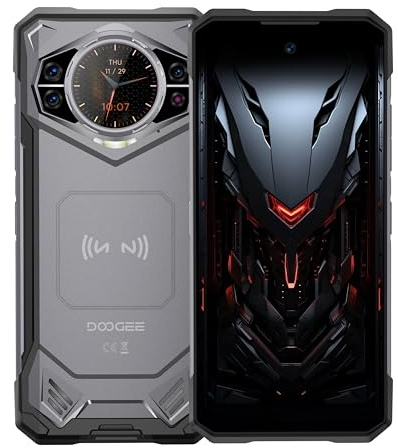 DOOGEE S200 | 6,72 ″ FHD+ 120 Hz Display | 32GB RAM + 256 GB (2TB) | Batteria da 10100 mAh con ricarica rapida da 33 W | Doppio schermo e fotocamera AI da 100 MP | 2 anni di garanzia | Grigio