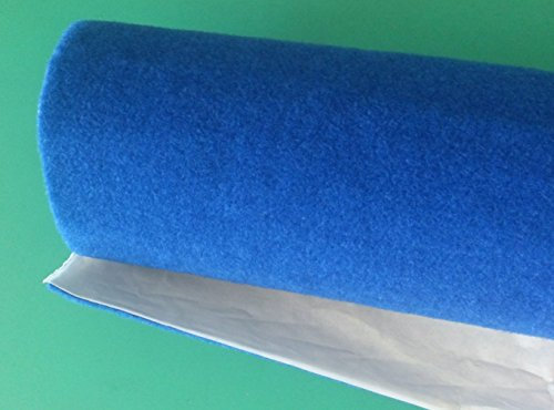 Sh - Moqueta acústica adhesiva - Color azul - Rollo de 70 x 140 cm