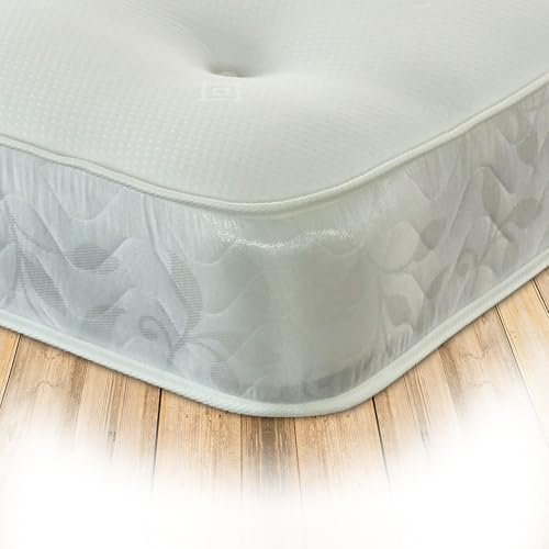 Starlight Beds Galaxy Tufted Shorty Mattress, 75x175x20cm | Coil Spring, Memory Foam Layer, Hand Tufted, 8 Inch Deep, Soft Comfort, Budget Friendly, Rolled & Boxed, UK Manufacturer
