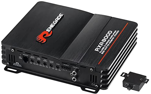 1 amplificatore RENEGADE RXA800D RXA 800 D monofonico classe d 1 canale 400 watt rms stabile a 1 ohm 800 watt max bass boost spl auto nero, 1 pezzo