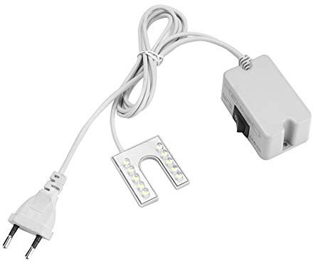 Luce a LED, luce per macchina da cucire, lampada a collo d'oca flessibile, con base magnetica per spina europea 110-265 V per macchina da cucire, luce da lavoro a collo d'oca
