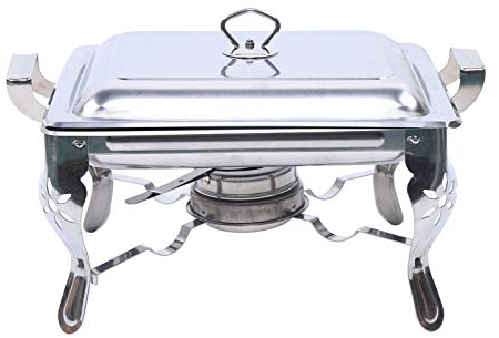 Chafing Dish rostfritt stål varmhållningsbehållare matvärmare värmebehållare rechaud för catering, buffé och fest 6 l