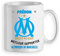 Mug foot football OM cadeau personnalisé avec un prénom olympique de Marseille