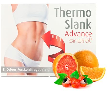 Espadiet Thermo Slank Advance - Con Sinetrol-X Pur C, CLA, Piruvato cálcico, Extracto seco de Coleus Forskohlii y Cromo – Favorece el Metabolismo – Propiedades Termogénicas – 30 Cápsulas de 650 mg