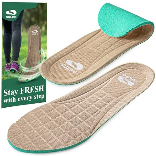 SULPO Semelles intérieures pour chaussures et pieds frais - Semelles de rechange confortables pour homme et femme - Pour le travail, les chaussures de course, les bottes - Taille 48