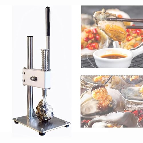 JOSBY Máquina Manual para abridor de almejas de ostras, Juego de Herramientas para Abrir ostras de acero Inoxidable de 33 cm, Altura Ajustable, abridor de Botellas de Concha de ostra, Herramientas