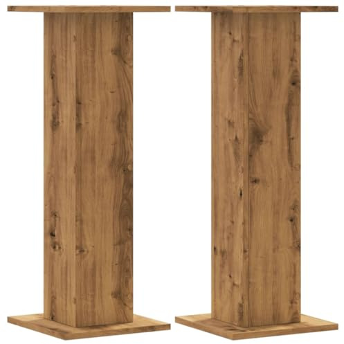 vidaXL Supporti Piante 2 pz Rovere Artigianale 30x30x80 cm Truciolato, supporto per fiori, porta fiori, supporto per piante da interno, porta piante
