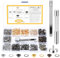 Ojales Metalicos, 680 Set 5mm Ojales para Lonas, Kit de Ojetes Metalicos Acero Inox, Alicates Ojales para Tela, Cuero, Cortinas, Zapatos, Manualidades con 3 Kit de Herramientas para Ojales de Metal