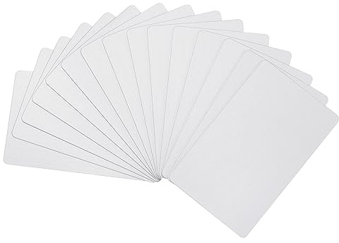 PATIKIL 20-pack visitkort i metall anodiserade 0,8 mm tjocka anodiserade aluminiumtomma namnkort 3,4 x 2,1 tum lasergraverat utskrivbart namnkort för anpassad gör-det-själv, silverton