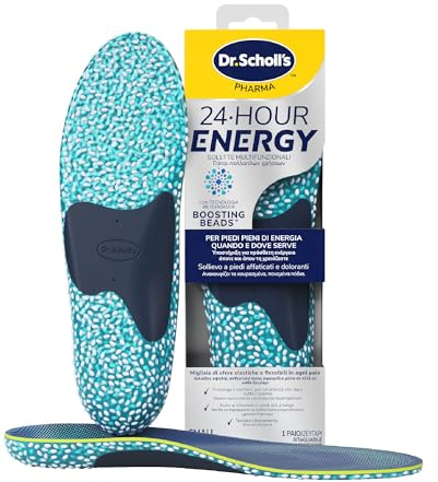 Dr. Scholl's Solette 24-Hour Energy, Solette Scarpe in Memory Foam con Tecnologia Boosting Beads, Sollievo a Piedi Affaticati e Doloranti, Supporto dell'Arco Plantare, Misura 35-40