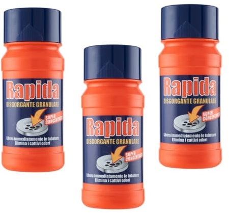 Rapida Disgorgante Granulare Forte, 250 gr, Offerta da 3 Pezzi