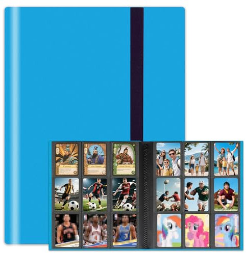 9-Pocket Trading Card Binder, 12 Pages Holding 216 Pockets, PU Trading Card Album Card Folder Card Binder Holder Album for MTG, TCG, Pokemon Yu-Gi-Oh, Basketball Sports Cards, Game Cards