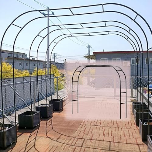 Arco de jardín de metal resistente, ideal para rosas, trepadores y grandes bodas, resistente a la intemperie, para uso en interiores y exteriores, disponible en tamaños de 1,8 m, 2,4 m, 3 m y 3,5 m
