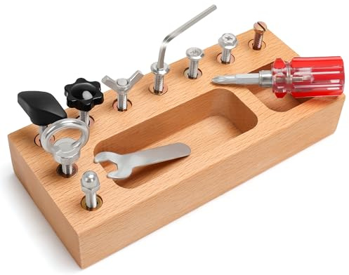 TenFans Jouets Montessori pour 1 2 3 4 Ans, Jouets en Bois pour Enfants, Jouets de motricité Fine, Jouets sensoriels pour Tout-Petits