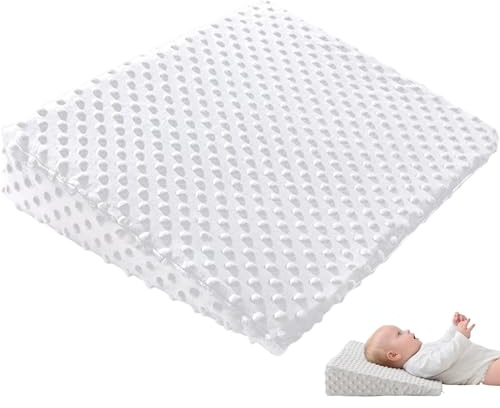Peosaard Almohadas de Lactancia, Almohada de Cuña para Bebé para Recién Nacido, Almohadas de Lactancia Anchas y Estables para Materna, Almohada para Recién Nacido Anti Reflujo con Protuberancias Sen