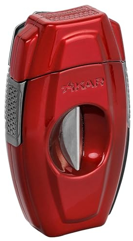 Xikar VX2 - Tagliasigari con taglio a V, fino a 70 anelli, ciotola 64RG integrata, lame in acciaio inossidabile, confezione regalo accattivante, design ergonomico, blocco sicuro, caricato a molla,