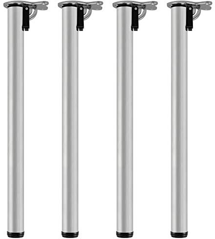 V2Aox 4x Set Piedi Gambe per Tavolo Pieghevole Regolabile Acciaio Ø 50 mm 870mm