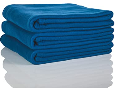 Glart Oeko-Tex Fleecedecken 3er Set in marineblau, 130x160 cm, über 200g/m2, als Sofadecke, Kuscheldecke, Sofaüberwurf oder Picknickdecke
