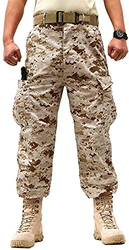 Idopy Pantalon cargo militaire tactique décontracté camouflage multi-poches BDU pour homme