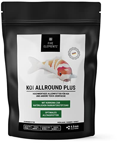 FIVE ELEMENTS® Koi All Seasons Pro | 1,4 kg 4,5 mm | hochwertiges Futter für Koi | ideal für Herbst | Lachsöl | Carotinoide zur natürlichen Farbverstärkung