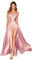 BABYONLINE D.R.E.S.S. Robe pour Mariage Longue Femme Invitée sans Manche Sexy Dos Nu Bretelles Robe de Soirée Longue Vintage Rose 46