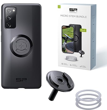 SP CONNECT Micro Stem Bundle | SPC+ | für Samsung S20 FE Handy Halterung für den fahrradlenker | Smartphone Halterung Fahrrad | handyhalter