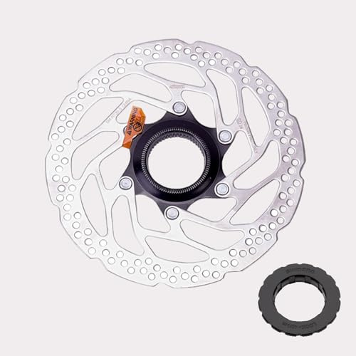 Newgoal Disco de freno de bicicleta adecuado para Shimano RT30 rotor de freno de disco de bloqueo central 160 mm/180 mm/disco de freno de bicicleta de carretera de montaña con bloqueo central（160MM）