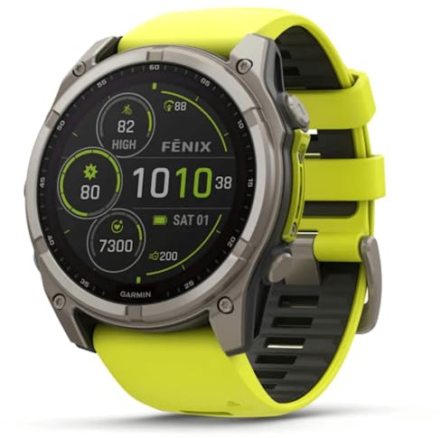 Garmin Fenix 8-51 mm, Solar, Zafiro Titanio con Banda de Silicona de ampiello/Grafito