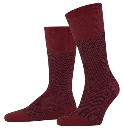 FALKE Airport M So laine coton unies 1 paire, Chaussettes Homme, Rouge Ingle 8077 Herringstripe, 39-42