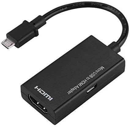 Masyrt Micro USB to HDMI Adapter, 1080P Videos, 8-channel Stereo Sound, Stable Signal, Wide Compatibility, For Android Phone to HD TV, With 5pin HDMI Video Adapter